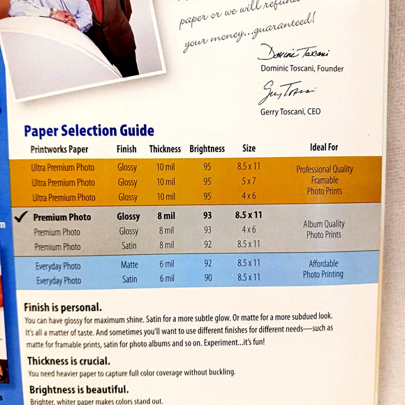 PRINT WORKS Glossy Photo Paper 8.5x11'' High Quality 18 Sheets - Picture 14 of 16